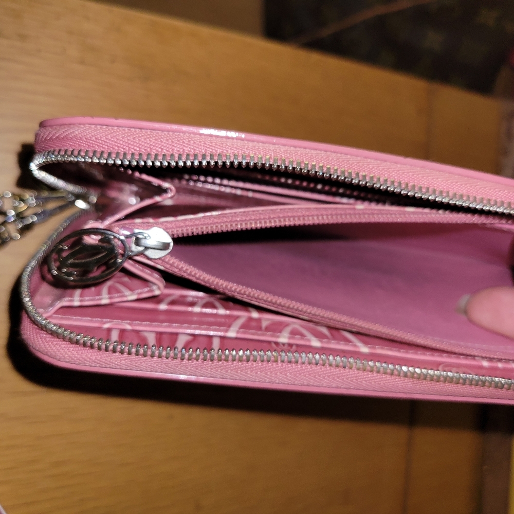 Cartier Pink zippy wallet, COA, box - Picture 6 of 16